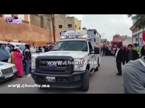 شاهد لحظة نقل ضحايا فاجعة المحمدية إلى مستشفى مولاي عبد الله