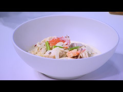 طريقة عمل شوربة سي فوود بالكابوريا و الكريمة