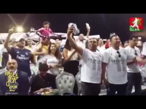 فيديو بيريز يحتفل مع أنصار ريال مدريد في المغرب