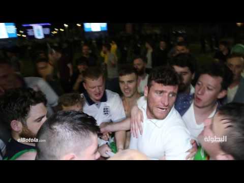 فيديو مشجع إنكليزي يُقاوم هيجانا جماهيريا أيرلنديا