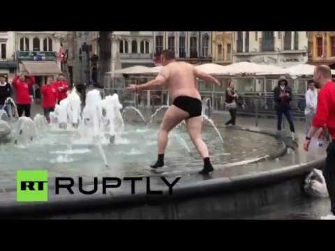 تصرفات مخجلة للمشجعين الإنكليز في مدينة ليل الفرنسية