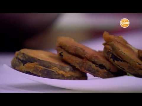 طريقة عمل باذنجان بانيه بالبسطرمة والجبنة