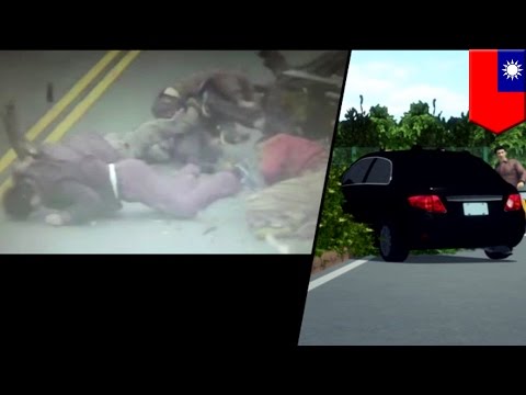 شاب يقود سيارته وهو مخمور في تايوان