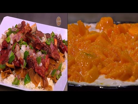 شاهد فتة الريش وبسبوسة بالقشطة والمانجو