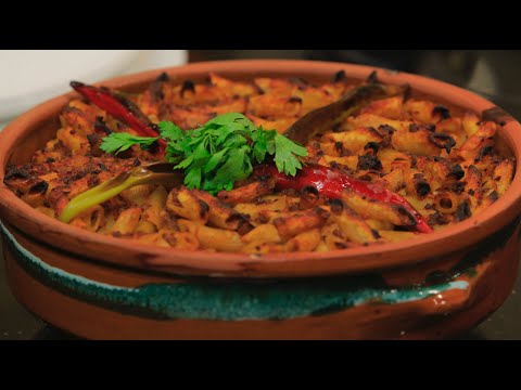 شاهد طاجن مكرونة باللحم المفروم