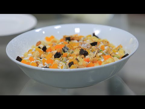 طريقة عمل كسكسي بالسكر والفواكه المجففة