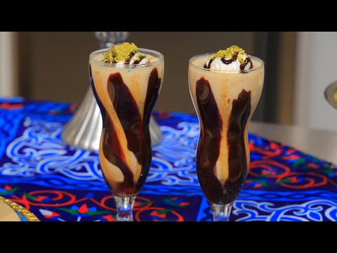 طريقة عمل مشروب تمر باللبن و الايس كريم