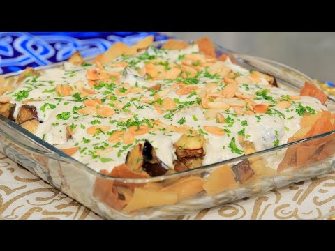 طريقة عمل فته الباذنجان الصحية