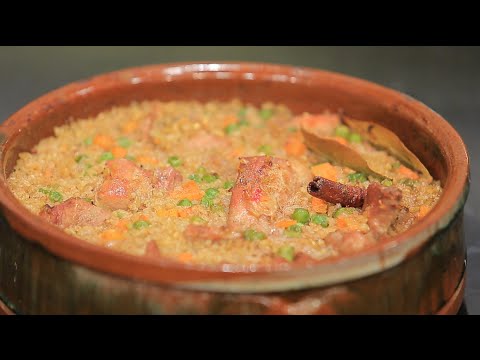 طريقة عمل طاجن فريك باللحمة