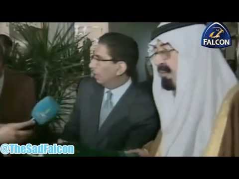 الملك عبدالله يمازح المبتعثين إلى أميركا العام 2008