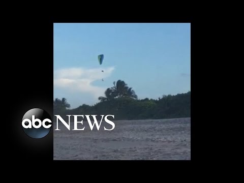 لحظة سقوط مصطاف من ارتفاع 46 مترا فى فلوريدا