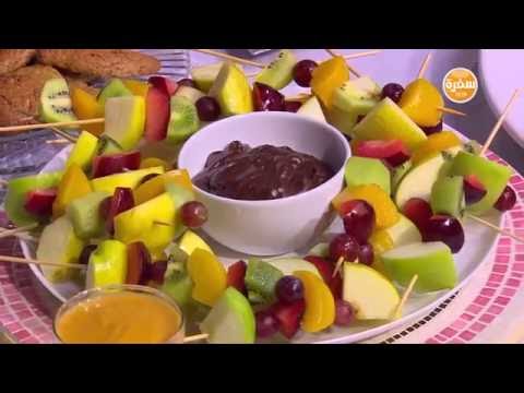 طريقة عمل غموس البودينغ والفاكهة للأطفال