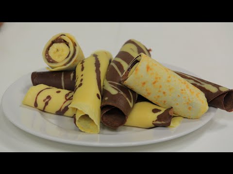 بالفيديو طريقة عمل كريب شكولاتة بالموزلاسعاد اطفالك
