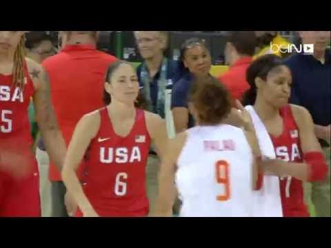 بالفيديو الولايات المتحدة الأميركية تكتسح اسبانيا في كرة السلة  سيدات