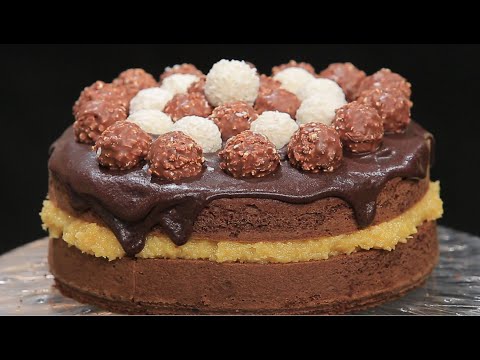 طريقة عمل كيكة شيكولاتة بحشوة جوز الهند