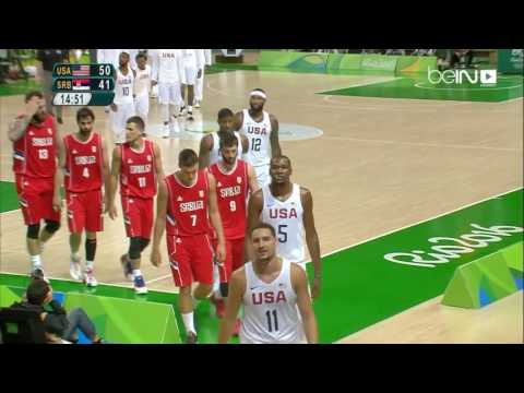 بالفيديو سلة رجال اميركا تتجنب رصاصة صربيا وتتوجه الى ربع نهائي الأولمبياد