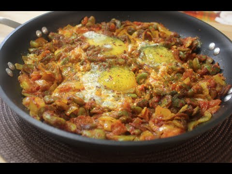 بالفيديو شاهد طريقة عمل فول بالبيض والشبت