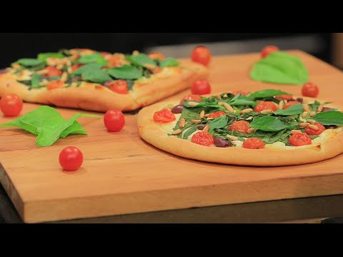 شاهد طريقة عمل بيتزا السبانخ والحلوم