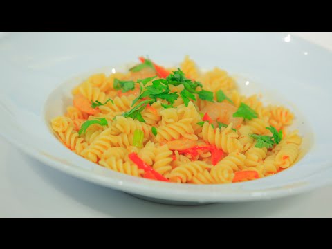 طريقة عمل مكرونة بالجمبري والفلفل الحار