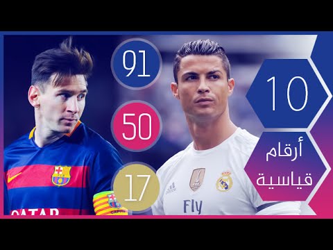 شاهد 10أرقام قياسية يملكها ليونيل ميسي وكريستيانو رونالدو