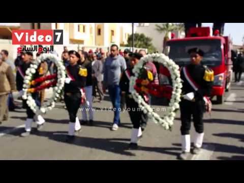 جنازة عسكرية لشهيد تفجير مبنى تأمين الطرق