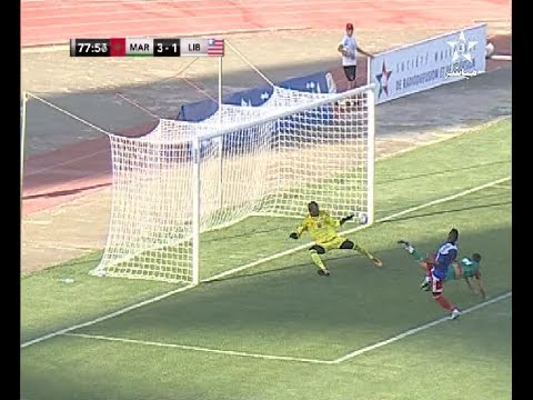 الهدف الثالث للمنتخب الوطني في مرمى ليبيريا