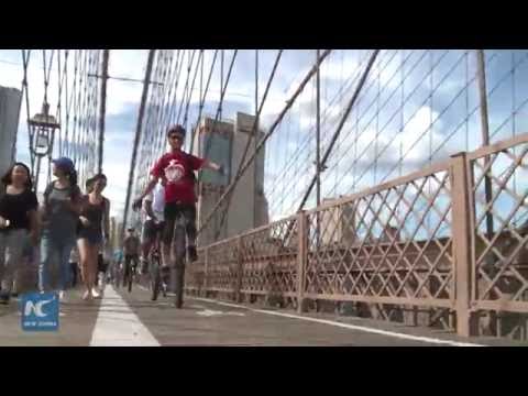 مهرجان الدراجات الهوائية الأحادية العجلة في نيويورك