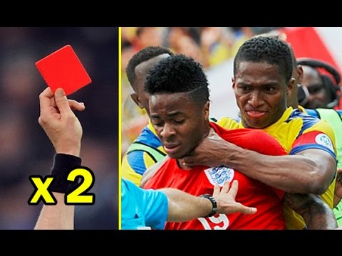 بالفيديو أشهر 10 بطاقات طرد مضاعفة في مباريات 2016