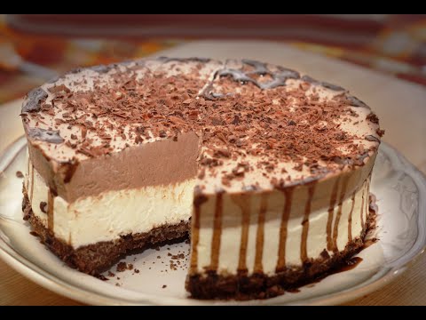شاهد طريقة عمل تشيزكيك طبقات الشوكولاتة بدون فرن