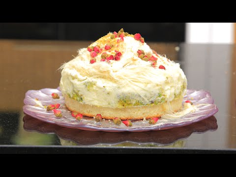 طريقة عمل تورتة ايس كريم المستكة وغزل البنات