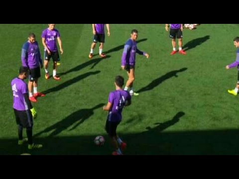 مهارة نجل زيدان تحرج كريستيانو رونالدو في تدريبات الريال