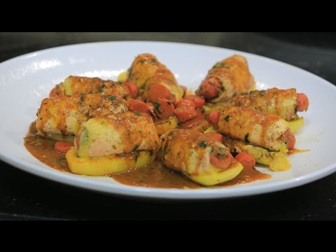 طريقة عمل صدور دجاج بحشو الهوت دوج