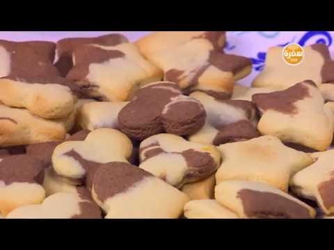 طريقة عمل بسكوت بالشكولاتة واللبن