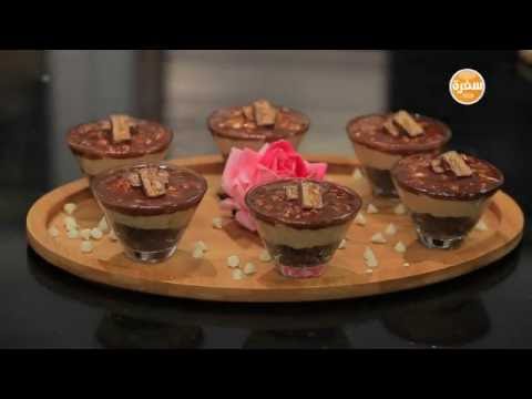طريقة عمل أكواب الشيكولاتة والكراميل