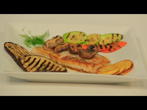 طريقة عمل سمك فيليه بالخضار المشوي