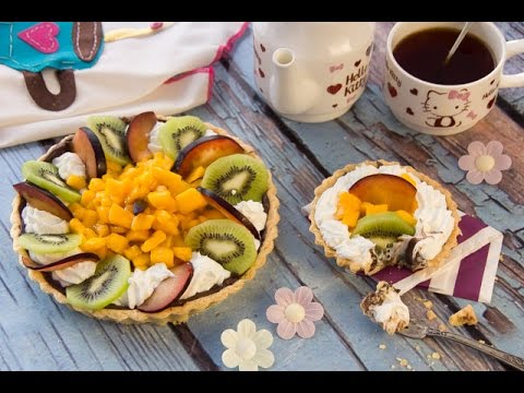 طريقة عمل تارت الفواكه والكريمة