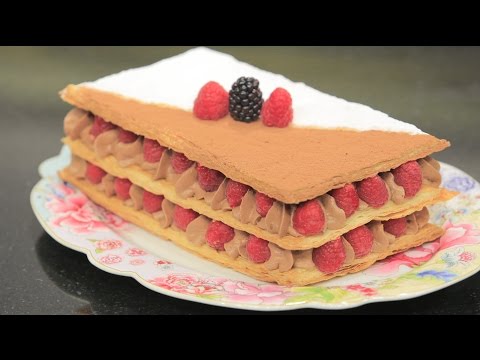 طريقة عمل ومقادير تورتة ميلفيه بكريمة الشوكولاتة