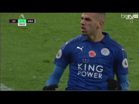 هدف إسلام سليماني من تمريرة رياض محرز في مرمى وست بروميتش