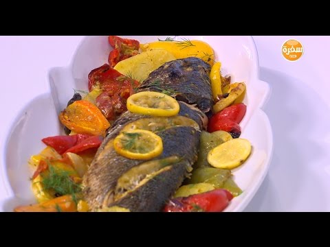 طريقة عمل صينية سمك لوت بالخضار