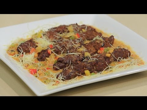 طريقة عمل كفتة بصوص الفلفل الألوان