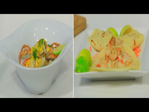 طريقة عمل شوربة كابوريا بالذرة  كريب جمبري وسي فوود