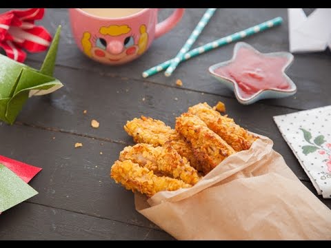 طريقة عمل أصابع الدجاج المقرمشة المخبوزة في الفرن