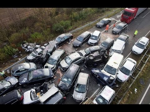 78 سيارة في حفل اصطدام واحد في روسيا