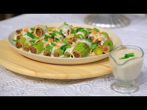 طريقة عمل ومقادير محشي كوسة مع الزبادي و النعناع