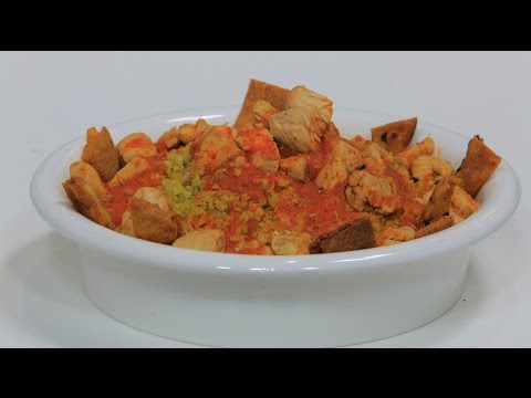 طريقة إعداد فتة فريك بالدجاج والصوص