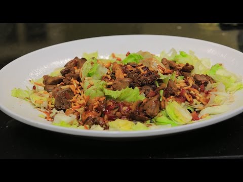 طريقة عمل ومقادير سلطة كبدة دافئة