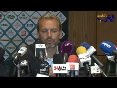 شاهد  مدرب الوداد يحلل لقاء الديربي فنيًا