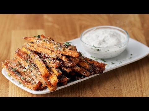 شاهد طريقة عمل شرائح الجزر بالثوم والبارميزان