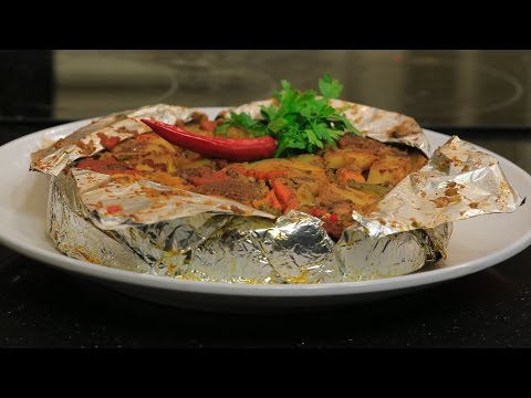 طريقة إعداد ورقة لحمة بالخضار