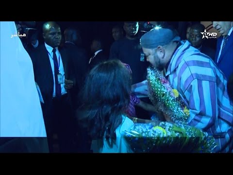شاهد مراسم وصول الملك محمد السادس إلى نيجيريا